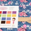 Úplet potisk růžové květy na potrhané džínovině