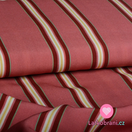 Viskóza proužky na starorůžové