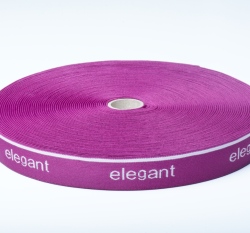 Pruženka text ELEGANT růžová na amarantové