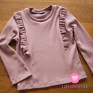 Žebrovaný jednobarevný úplet okrový 