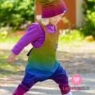 Teplákovina potisk drobný pestrobarevný cik-cak, lehce počesaná