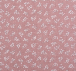 Bavlněné plátno potisk něžná kvítka na růžové