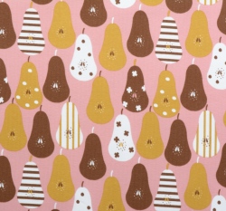 Úplet potisk sladké hruštičky na růžové