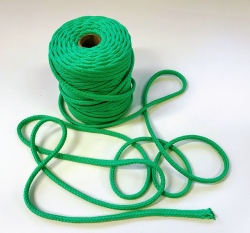 Šňůra kulatá oděvní PES 7 mm pastelově zelená