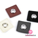 Koženkový čtvereček s průchodkou Šedá sv./Nikl