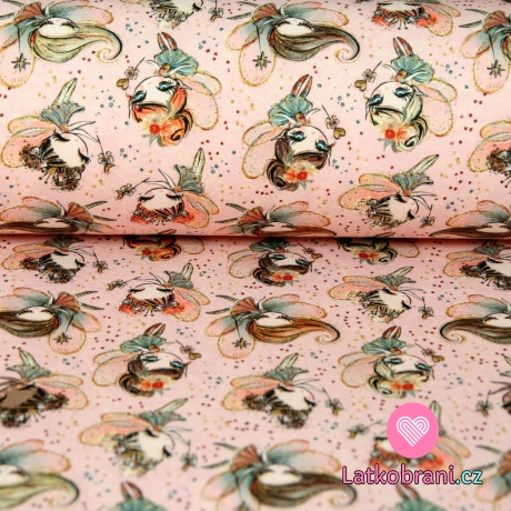 Teplákovina lesní víly na růžové