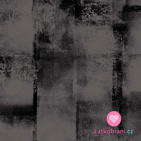 Teplákovina potisk "beton" na šedé