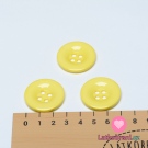 Knoflík hladký, lesklý, žlutý 30mm