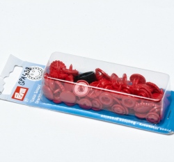 Patentky Prym Color snaps Kytička Červená