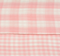 Dvojitá gázovina / mušelín růžová kostka, oboustranná