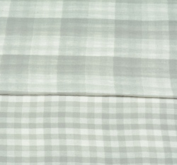 Dvojitá gázovina / mušelín šedá kostka, oboustranná