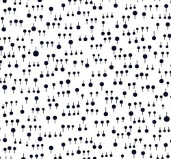 Úplet potisk černé abstraktní puntíky na bílé