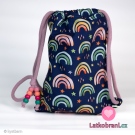 Softshell s fleecem duha na tmavě modré 