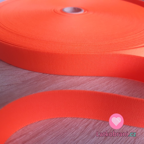 Pruženka barevná neonově oranžová 25 mm