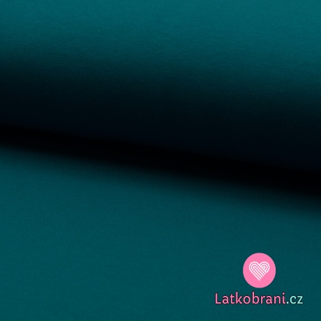 Teplákovina počesaná modrá hluboký oceán 