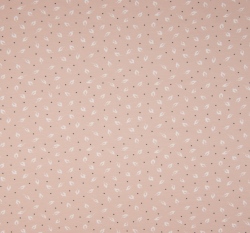 Úplet z organické bavlny potisk droboučká peříčka na zaprášené růžové