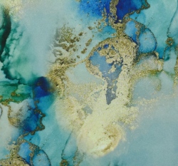 Softshell s fleecem potisk modrý mramor