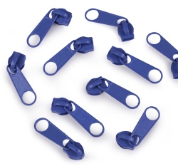 Jezdec k metrážovému zipu 5 mm Královsky modrá