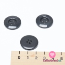 Knoflík lesklý, šedý se třpytkami 