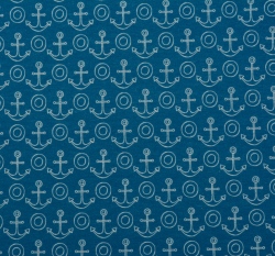 Úplet potisk kotvy na modré 