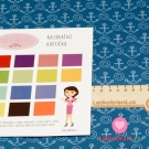 Úplet potisk kotvy na modré 