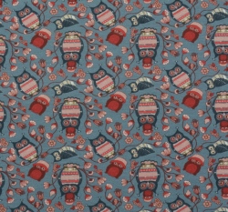 Úplet sovičky na modré