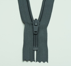 Zip spirálový nedělitelný tmavě šedý 12 cm