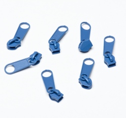 Jezdec k metrážovému zipu 5 mm Modrá