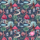 Warmkeeper potisk myší vesnička na tmavě modré