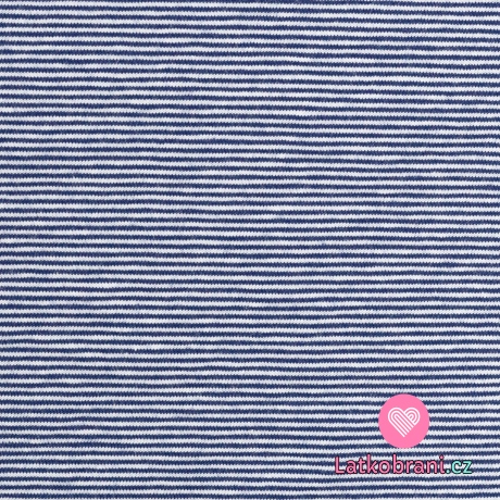 Úplet jemné modro - bílé proužky 