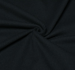 Vaflový úplet jednobarevný černý, BIO