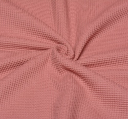 Vaflový úplet jednobarevný růžový mauve, BIO