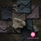 Teplákovina s příměsí modalu potisk abstraktní vrstvy na tmavší mintové