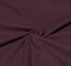 Vaflový úplet jednobarevný švestkový, BIO