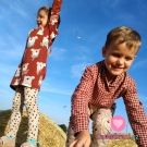 Teplákovina potisk medvídek Méďa na bordové