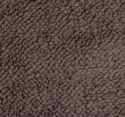 Fleece s beránkem jednobarevný hnědý