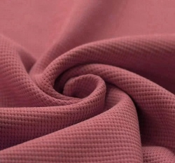 Bavlněný vaflový úplet jednobarevný malinový 