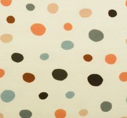 Úplet potisk puntíky na krémové 