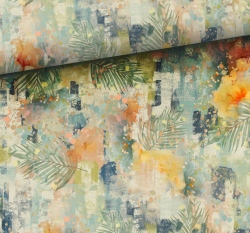 Teplákovina potisk tropický prales