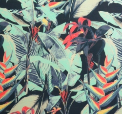 Plavkovina (lycra) modro růžové listy na tmavě modré