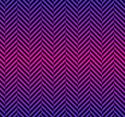 Teplákovina potisk cik-cak fialovo - růžový, lehce počesaná