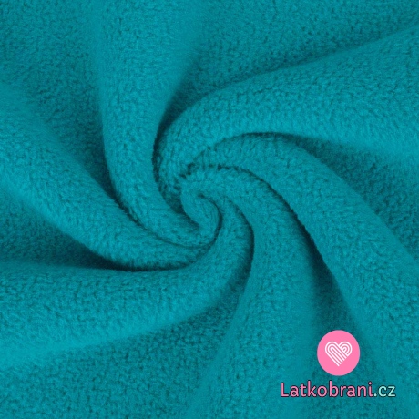 Fleece antipilling jednobarevný modrý