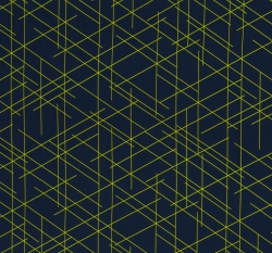 Teplákovina potisk nepravidelné zelené čáry na tmavě modré