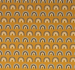 Úplet potisk duha na okrové 