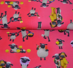 Úplet potisk Ovečka Shaun na růžové