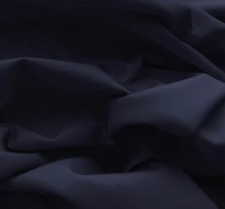 Bavlněný popelín temně modrý