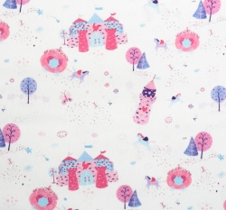 Bavlněné plátno růžové království