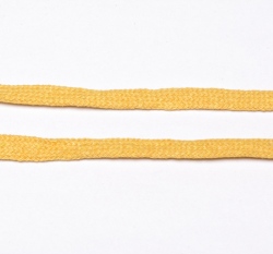 Šňůra plochá 11-15 mm hořčicová