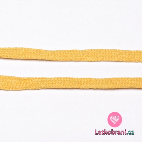 Šňůra plochá 11-15 mm hořčicová