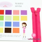 Zip spirálový dělitelný fuchsiově růžový 35cm
